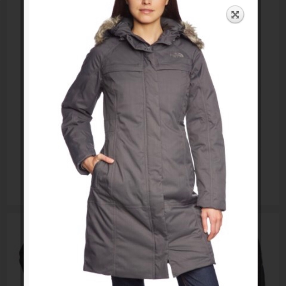 North Face Arctic Parka Small Graphite Gray EUC